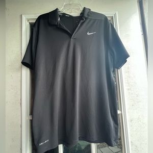 Nike black mens golf shirt